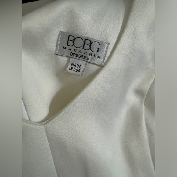 BCBG Max Azria Ivory Sheath Wedding Cocktail Dress Size XS - Picture 3 of 14